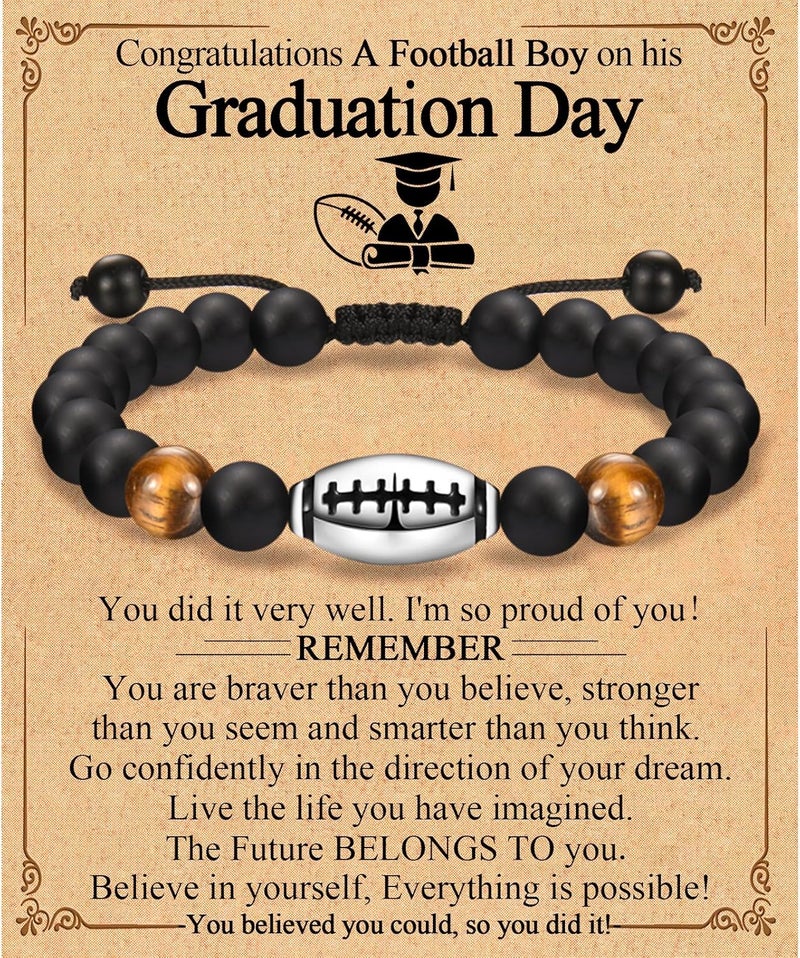 EFVISD Store Soccer Football Basketball Baseball Hockey Bracelet Gifts for Boys Players Team Lovers Son Grandson Brother Nephew Friend as Birthday/Valentines Day/Graduation/Back to School/Christmas Gifts - Image 1